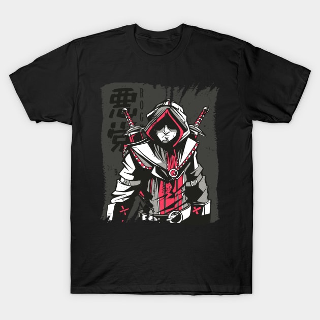 Assassin Ninja Japanese Shinobi Samurai Warrior T-Shirt by Kribis